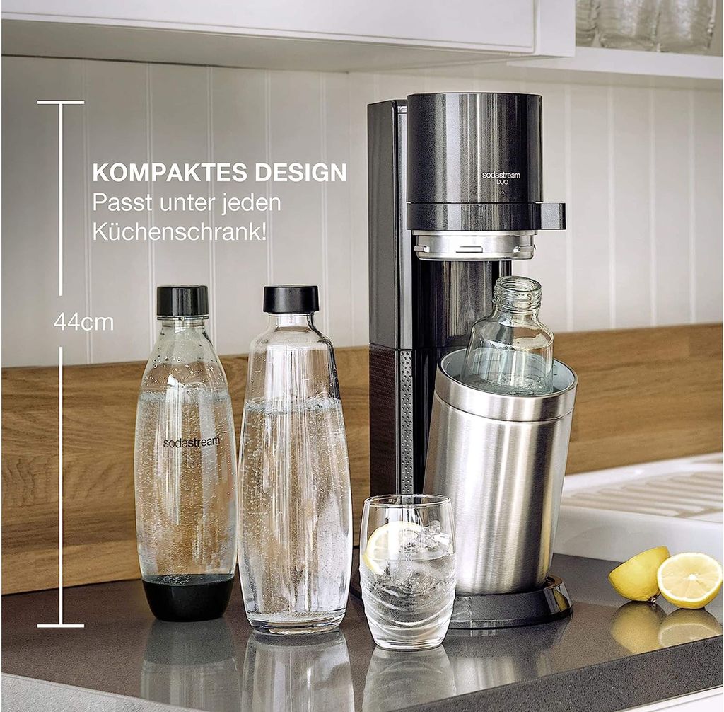 SodaStream Wassersprudler DUO titan Vorteilspack inkl. 3