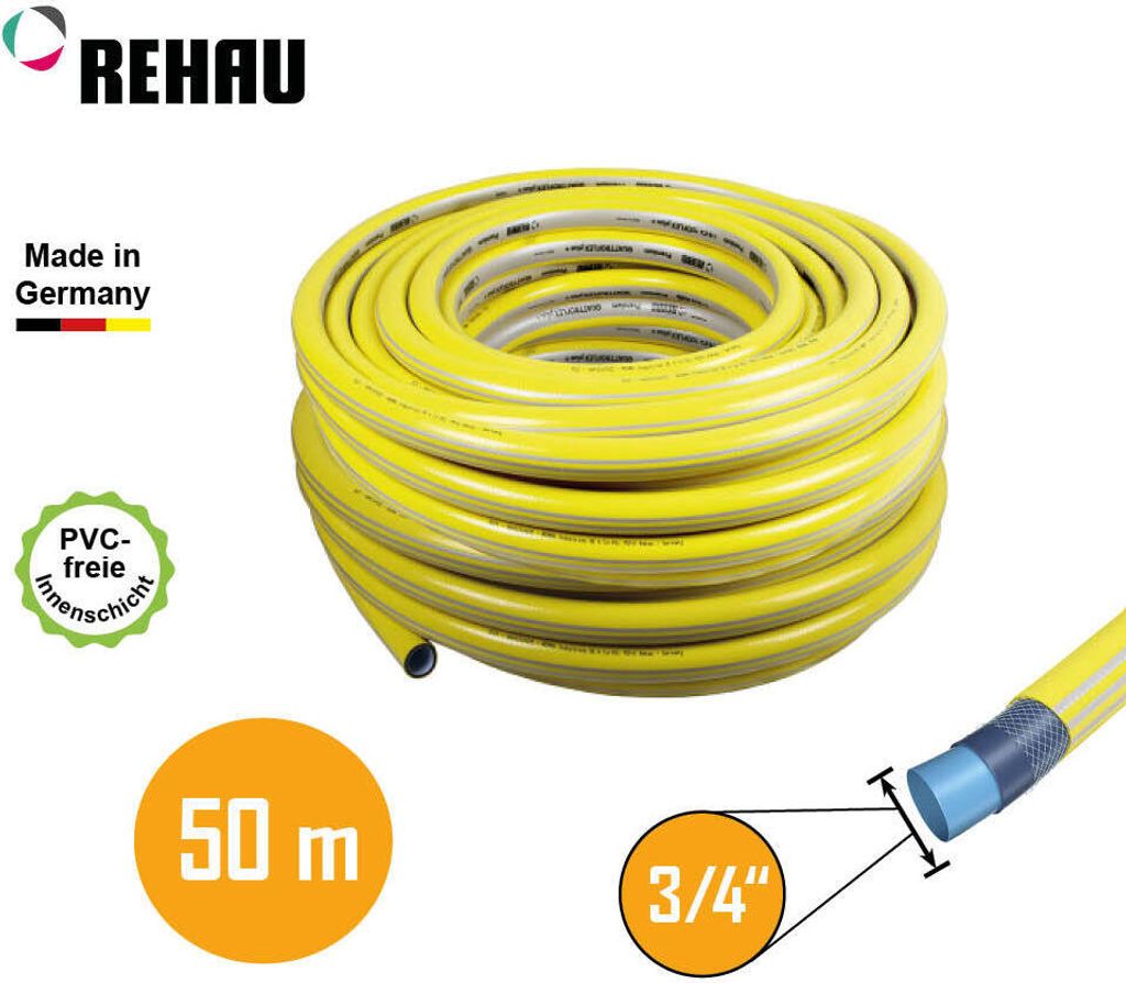 REHAU Gartenschlauch Quattroflex plus + 3/4" 50m Produktbild 