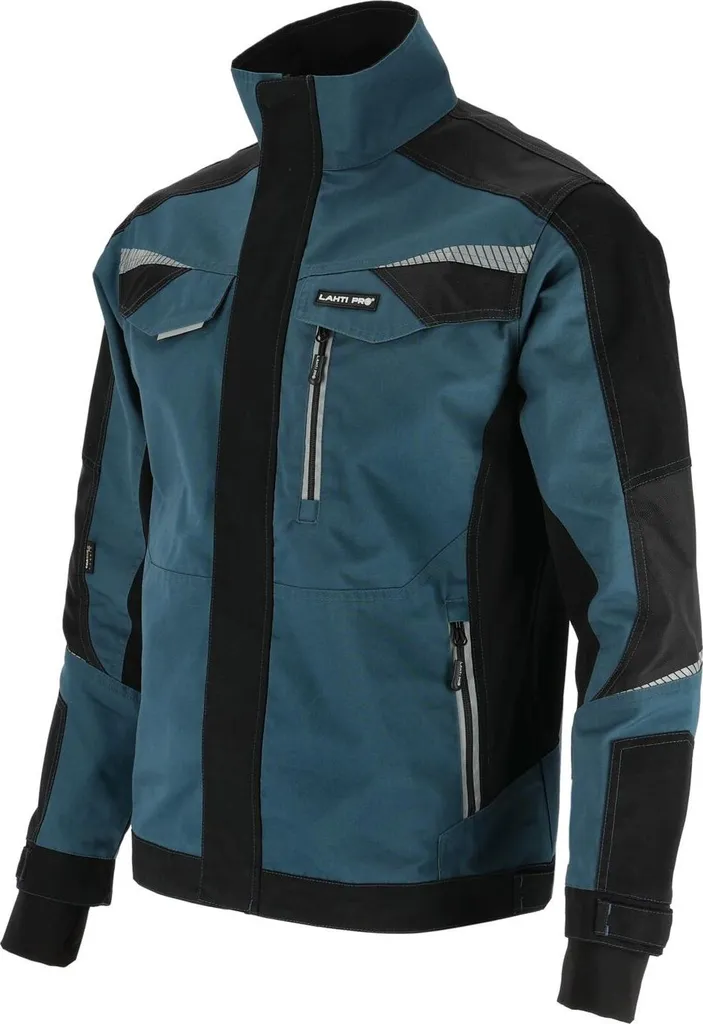 Sweat-shirt Noir Turquoise XL : Confort Stretch Anti-Tension Lahti CE