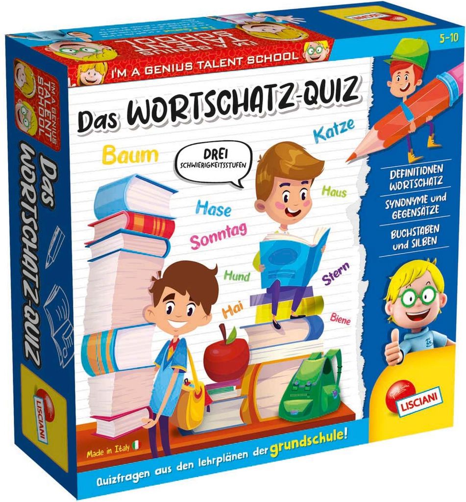 Lisciani DE66650 - Das Wortzschatz-Quiz lesen schreiben Deutsch lernen Schule Lernspiel Grundschule