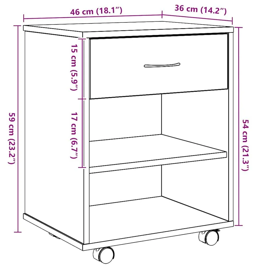 Caisson de rangement pour télétravail et classement de documents - 8
