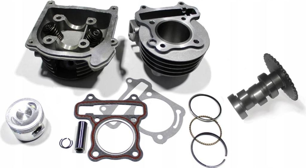 Cylinder + Głowica 80 Skuter 4T GY6 + Wałek Romet Junak Zipp Barton Baotian