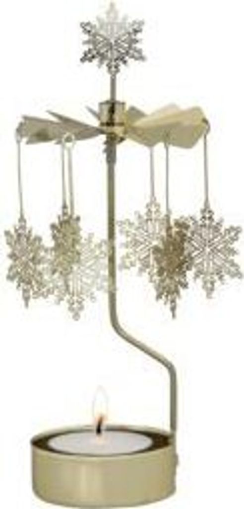 Goldene Schneeflocke drehbare Kerze - Pluto Design Produktbild 1