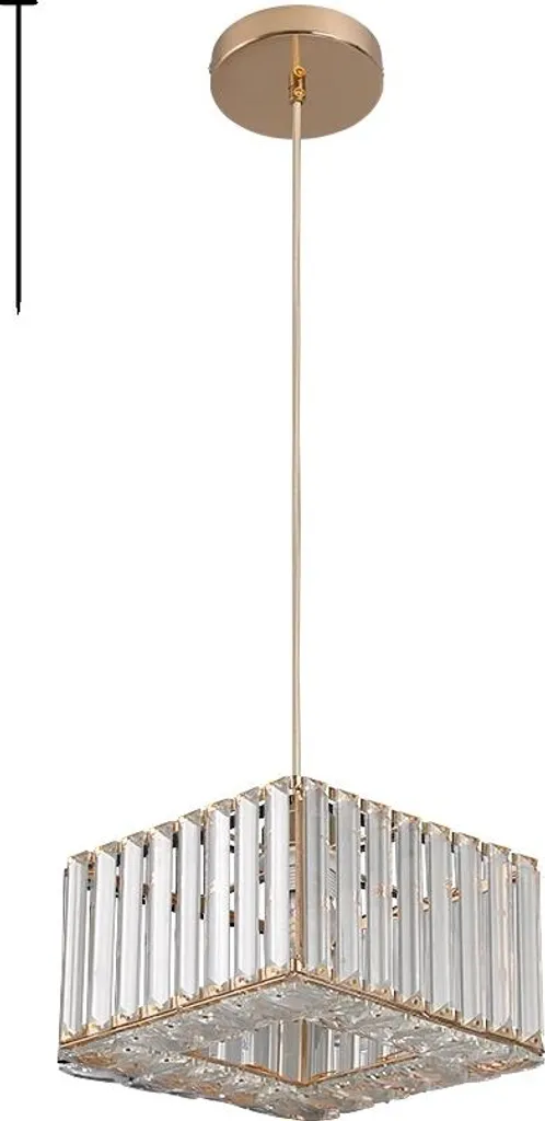 Lampadario Moderno LED Oro con Cristalli | Design Esclusivo Sospeso