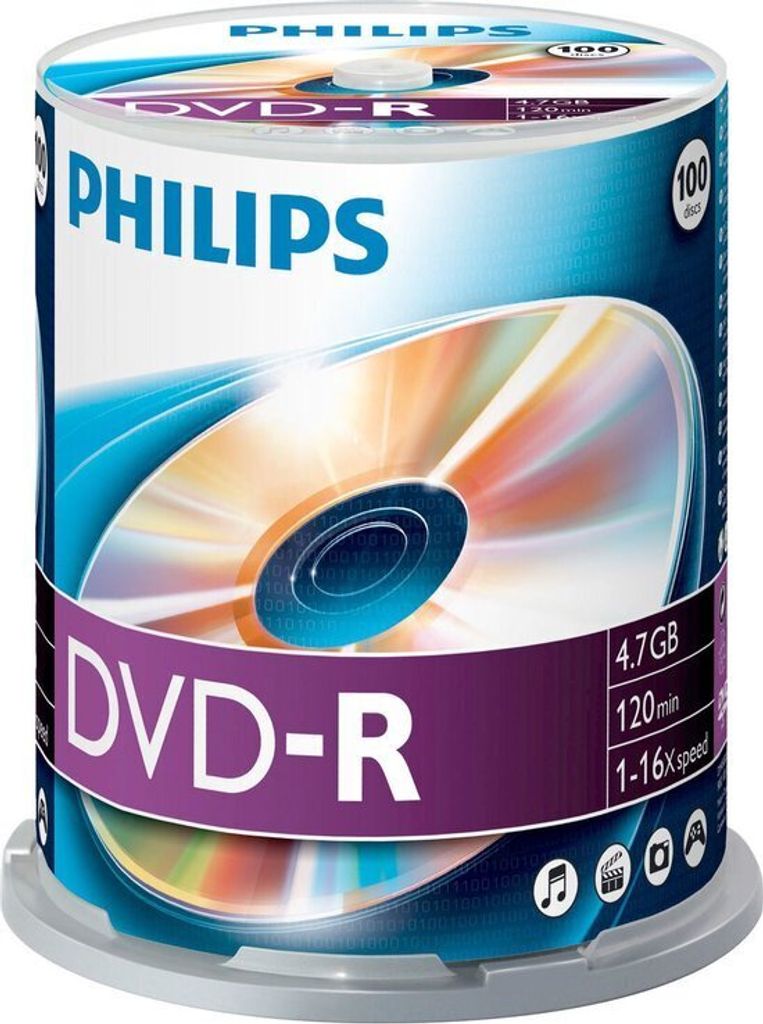 Philips DVD-R/ 4,7GB/ 16x/ wrzeciono 100 szt Zdjęcie produktu