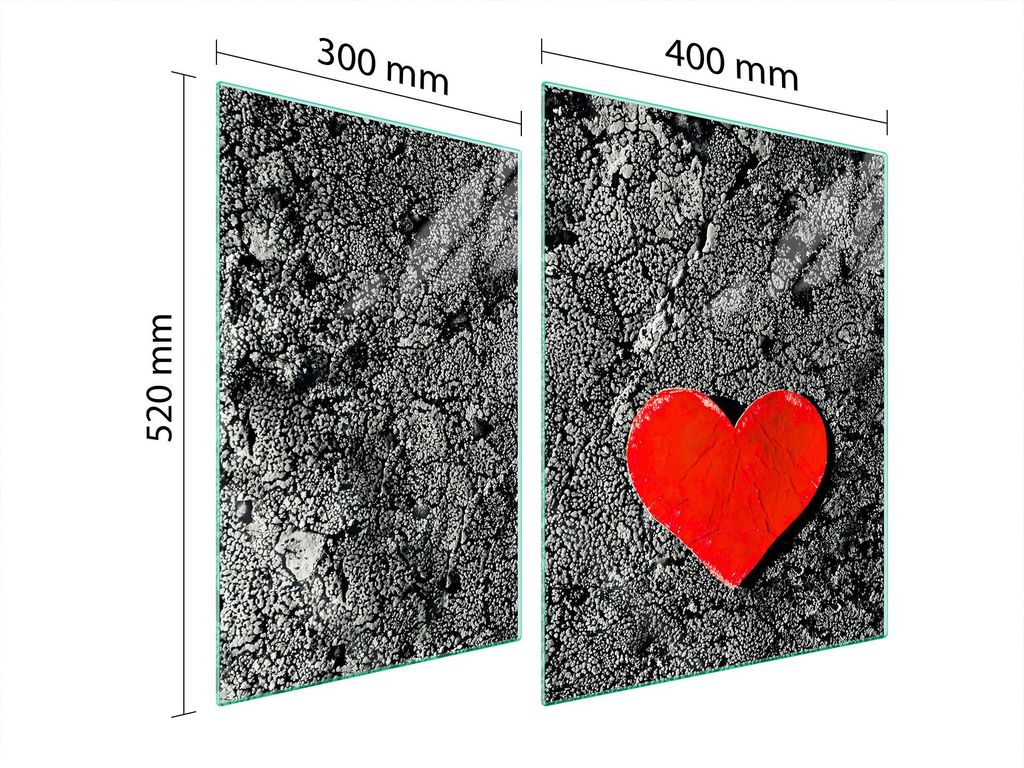 Glasschutzplatte Für Herd 70X52 Herz