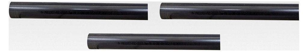 PVC Rohr 50mm Druckrohr 10 bar - 3 x 1 Meter