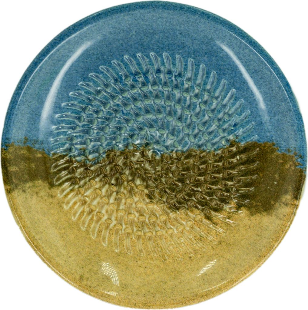 Kaladia Keramik Reibeteller Blau & Braun/Strand - zum Produktbild 