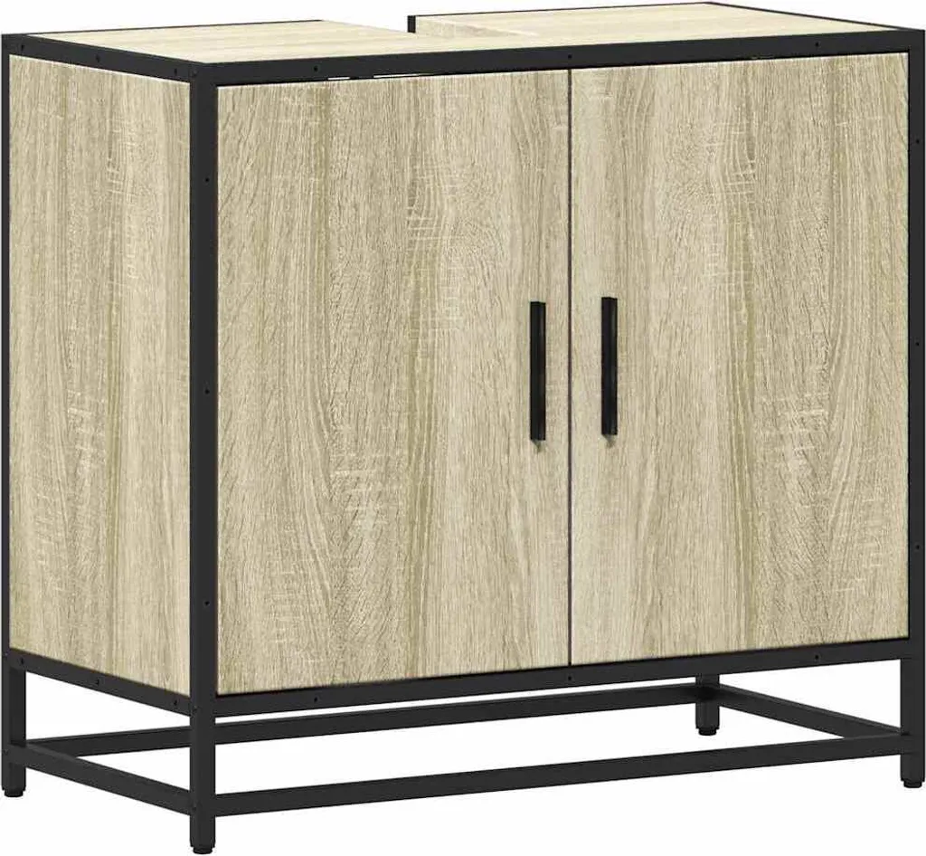 Mobile Lavabo Bagno Rovere Sonoma 65x33x60 cm | Arredo Bagno Robusto