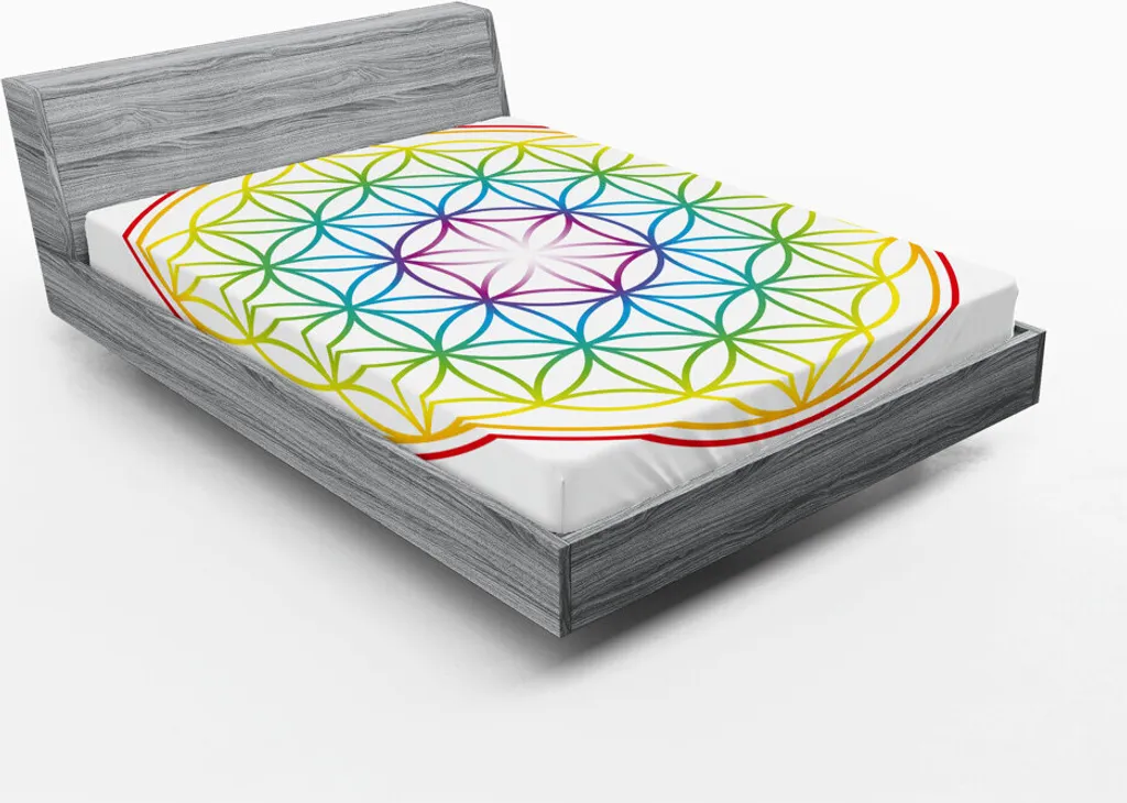Drap-housse 180x200 cm pour Lit Double - Déco Chambre Fleur de Vie