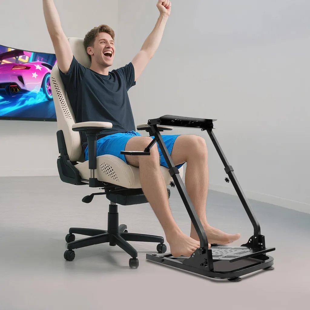 Support pour volant de jeu de course pliable pour simulateur de pilotage - 2