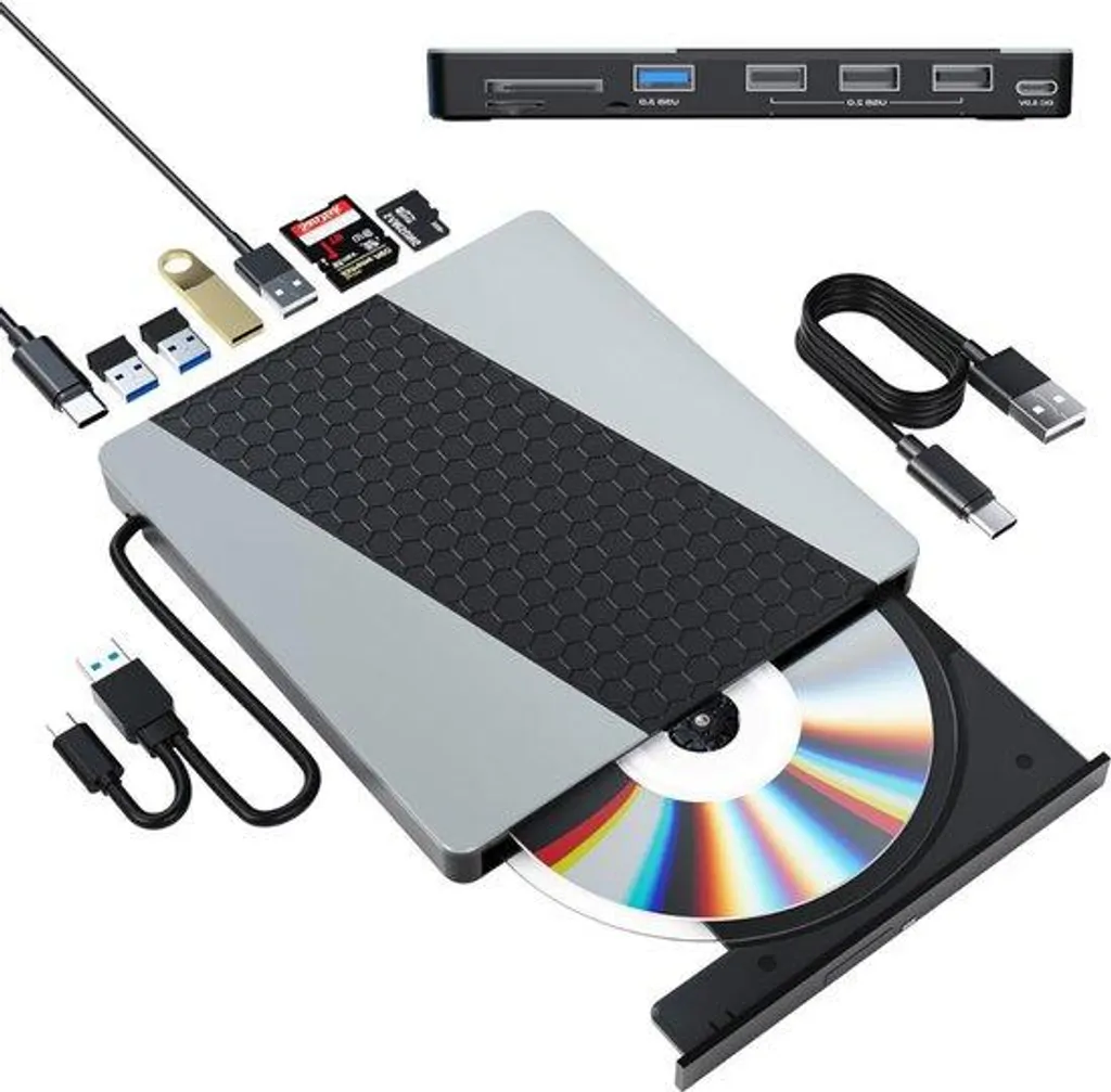 Lecteur Graveur DVD Portable pour Regarder des Films sur PC sans Lecteur