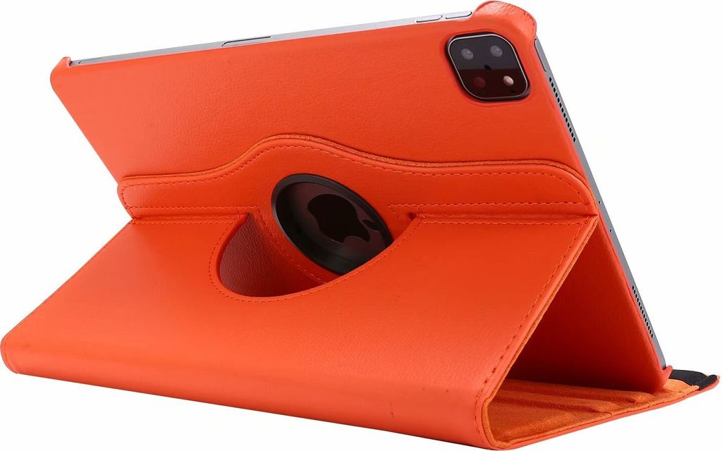 360° Schutz Hülle für Apple iPad Pro 12.9" 4. Generation 2020 Case Etui Tasche Cover Drehbar - ORANGE