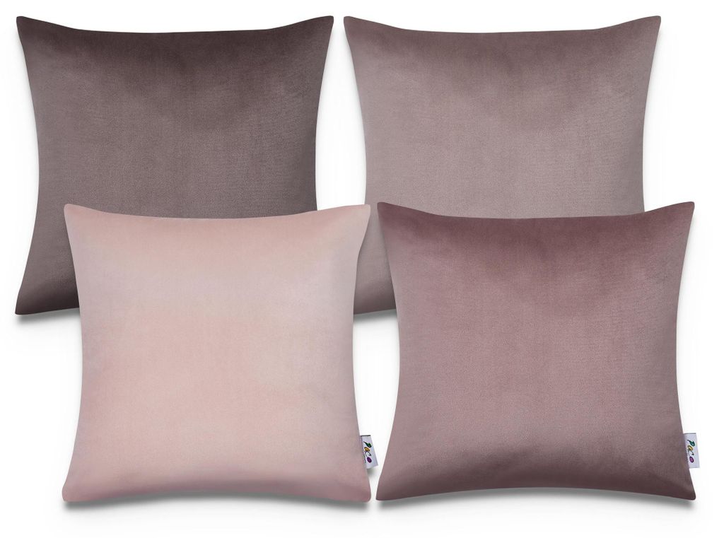 Samt Kissenbezug 4er Set Kissenbezüge Deko Wohnzimmer Produktbild 