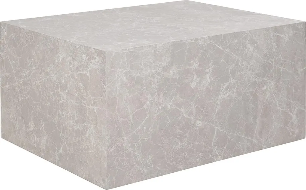 Table basse Lisa Design Pula effet marbre beige 80 cm - Salon Chic