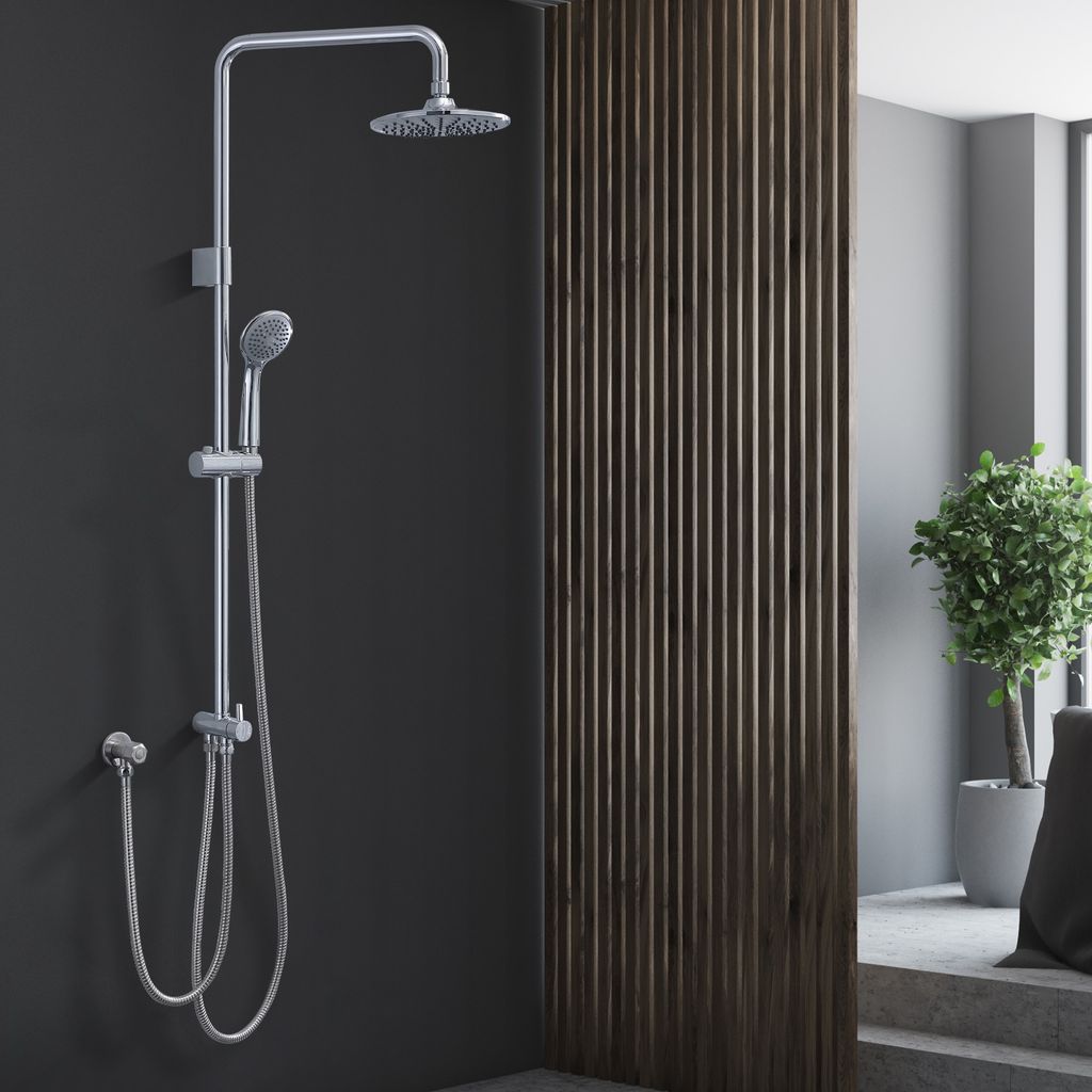 Duschsystem Trennbar, Chrom, Badewannenarmatur HOMELIVE, Produktbild 