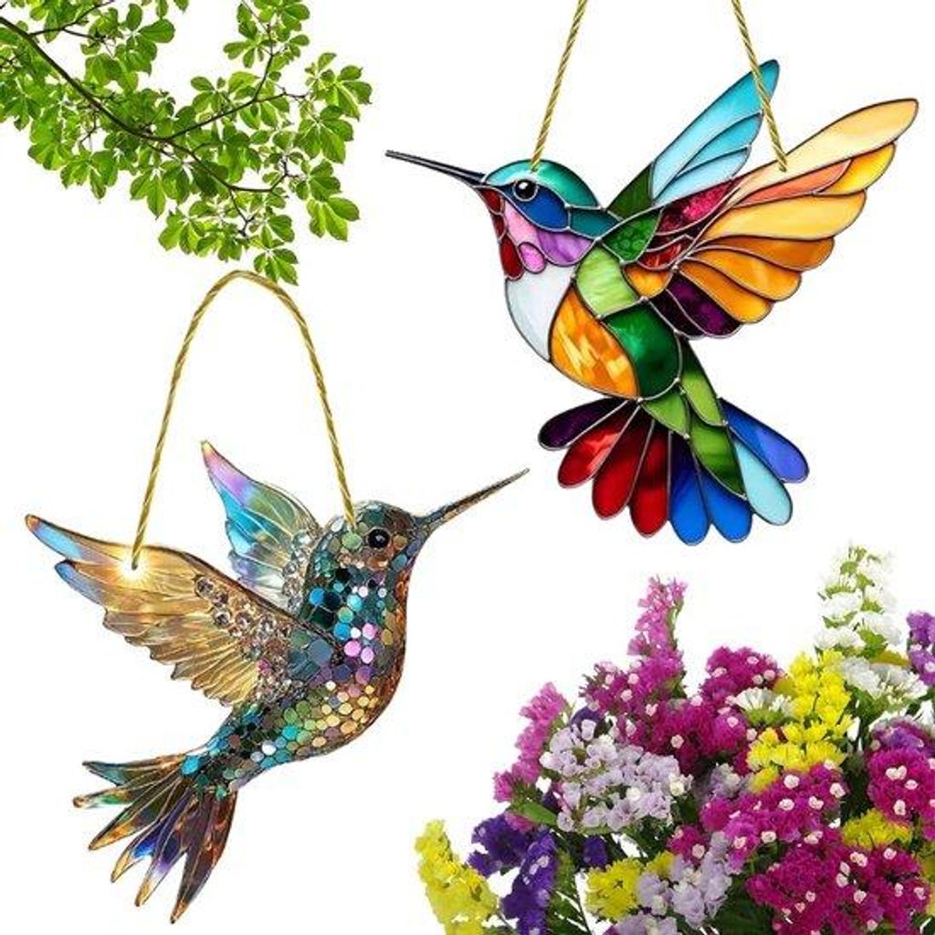 2 Stück Sichtschutz für Vogelliebhaber modernes Acryl-Raumdekoration für den Garten