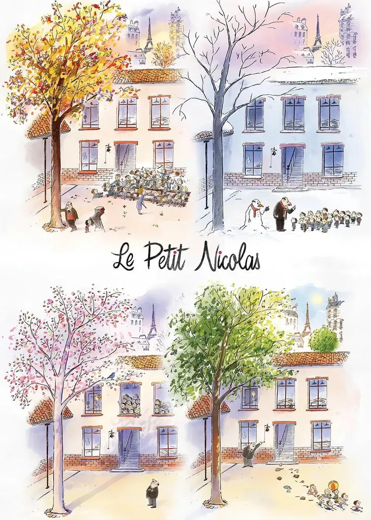 Puzzle 1000 pièces Grafika Le Petit Nicolas - Les Quatre Saisons Art