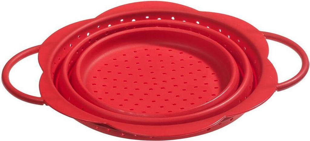 Kochblume Faltsieb S rot Silikon, Edelstahl 22939.04 Produktbild 
