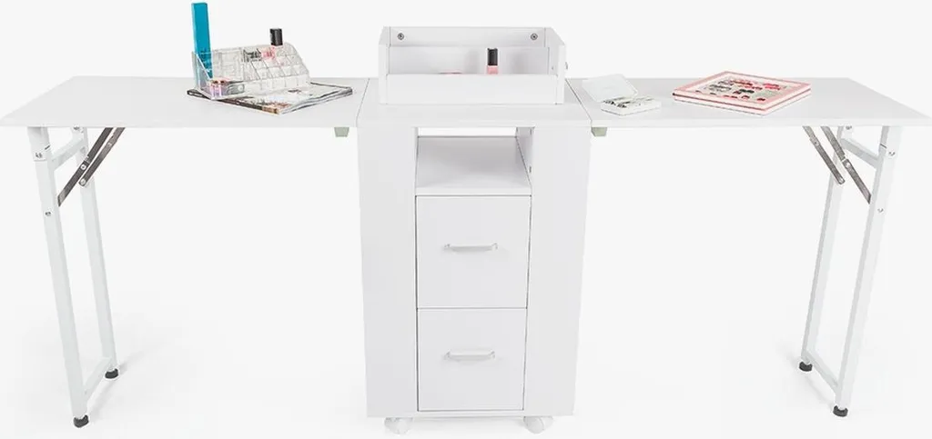 Table manucure pour petits salons double poste mobile modèle compact