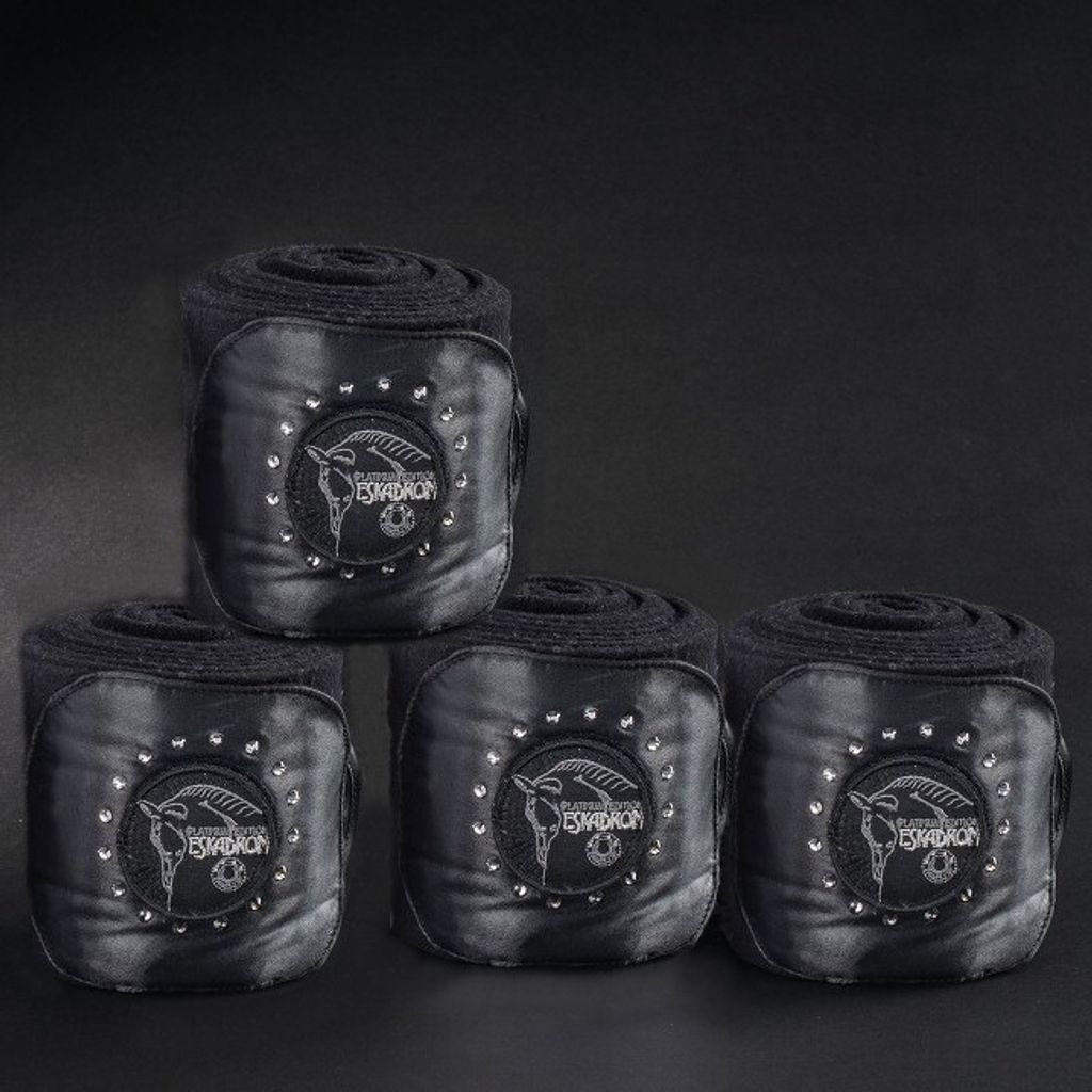 Eskadron Platinum Bandagen " FLEECE Crystel " Größe - Warmblut Farbe - schwarz
