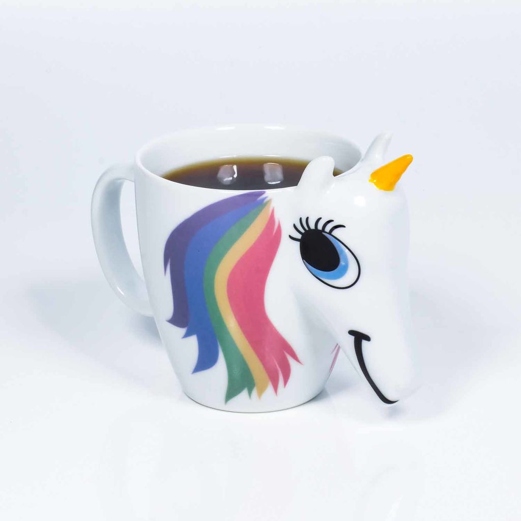 Tazza ThumbsUp "Unicorno" con cambio di colore 300ml bianco Immagine del prodotto 