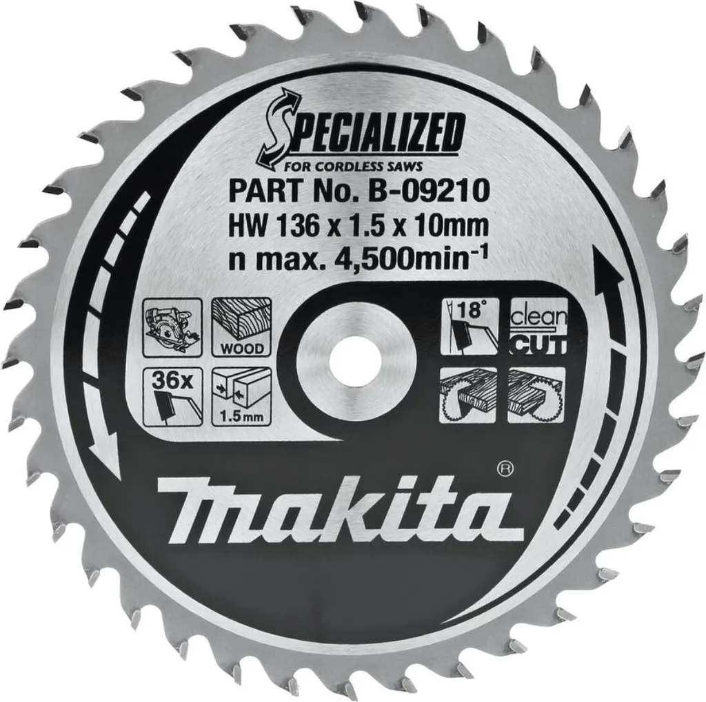 Accessorio Originale Makita: Lama Sega Circolare 136x10mm 36 Denti
