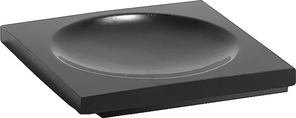 MAX Seifenablage Polyresin Schwarz 95x15x95 mm für Bad & Küche >> freistehend anwendbar