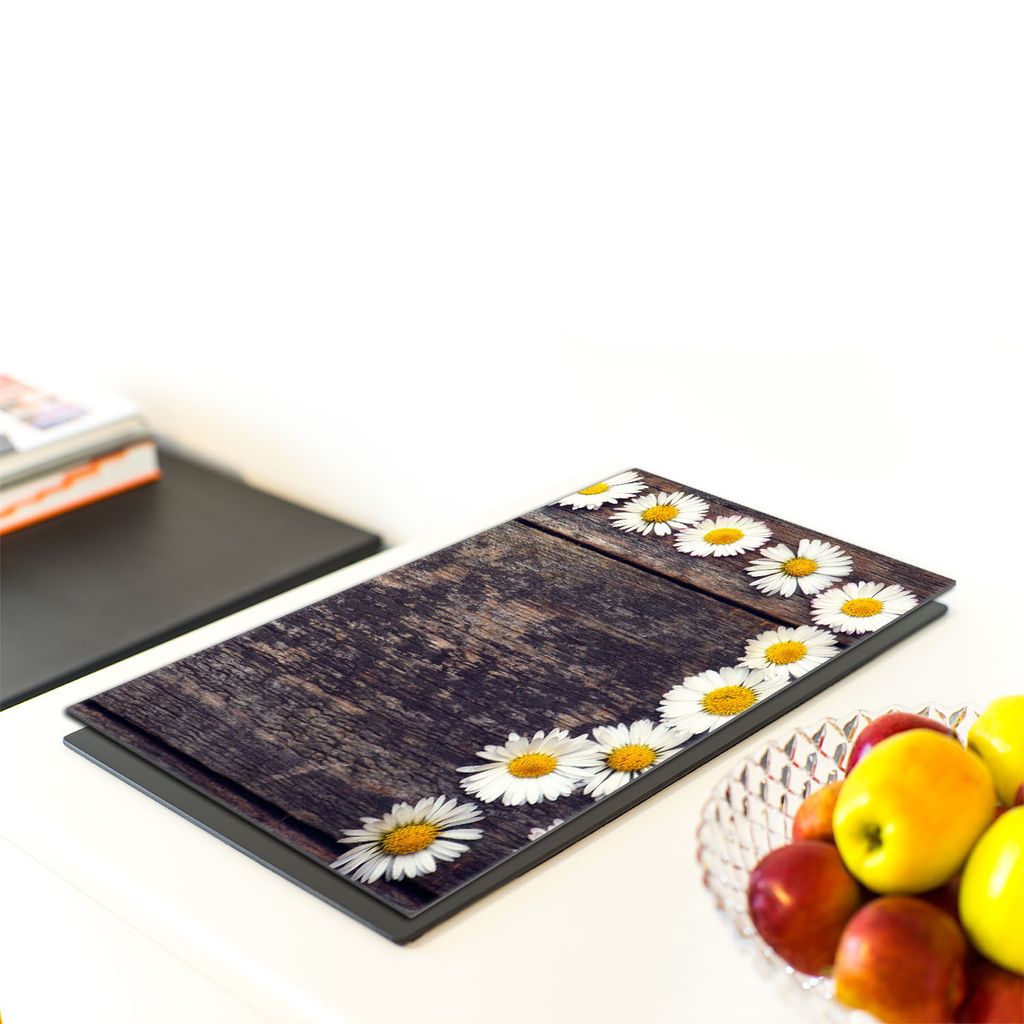 QTA Copri Piano Cottura In Vetro Temperato 40x52 Cm - Protezione Universale Per Induzione E Vetroceramica - Multiuso: Tagliere, Paraspruzzi, Sottopentola