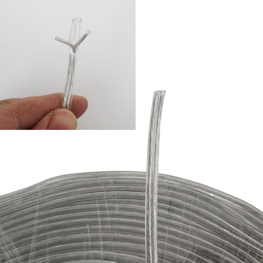 Rundes PVC-Elektrokabel, transparent, 2 x 0,75 mm², 220 V für Lampen – Meterware