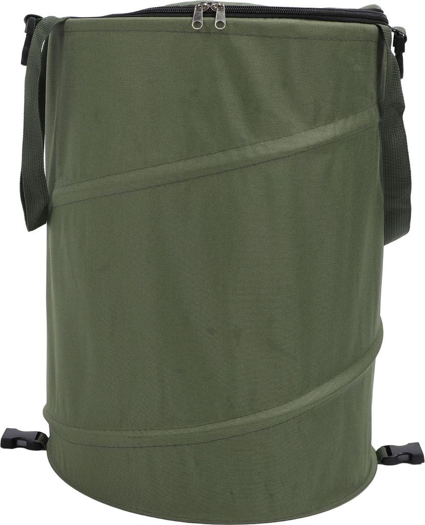 Camping Mülleimer mit Reißverschluss Deckel 24 Gallonen große Kapazität faltbare tragbare Garten Müllcontainer für Outdoor-Picknick OD Grün