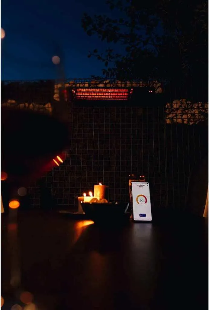 Chauffage Extérieur Triangle Dark Smart 2500W avec Variateur et App - 27
