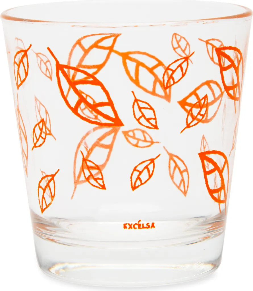 Set Bicchieri Acqua Excelsa Enjoy Foglie Arancione - Ideali Famiglia