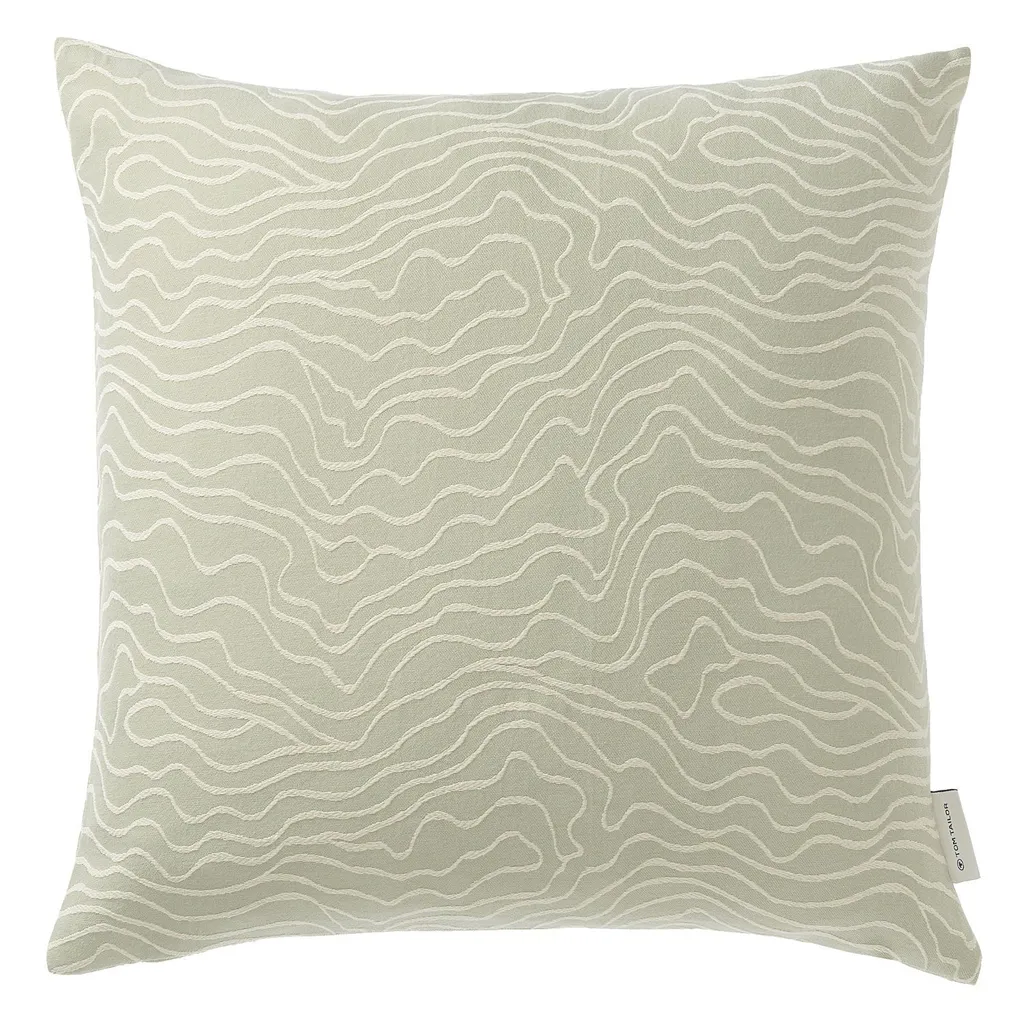 TOM TAILOR copricuscino MARBEL verde chiaro 45 x 45 cm