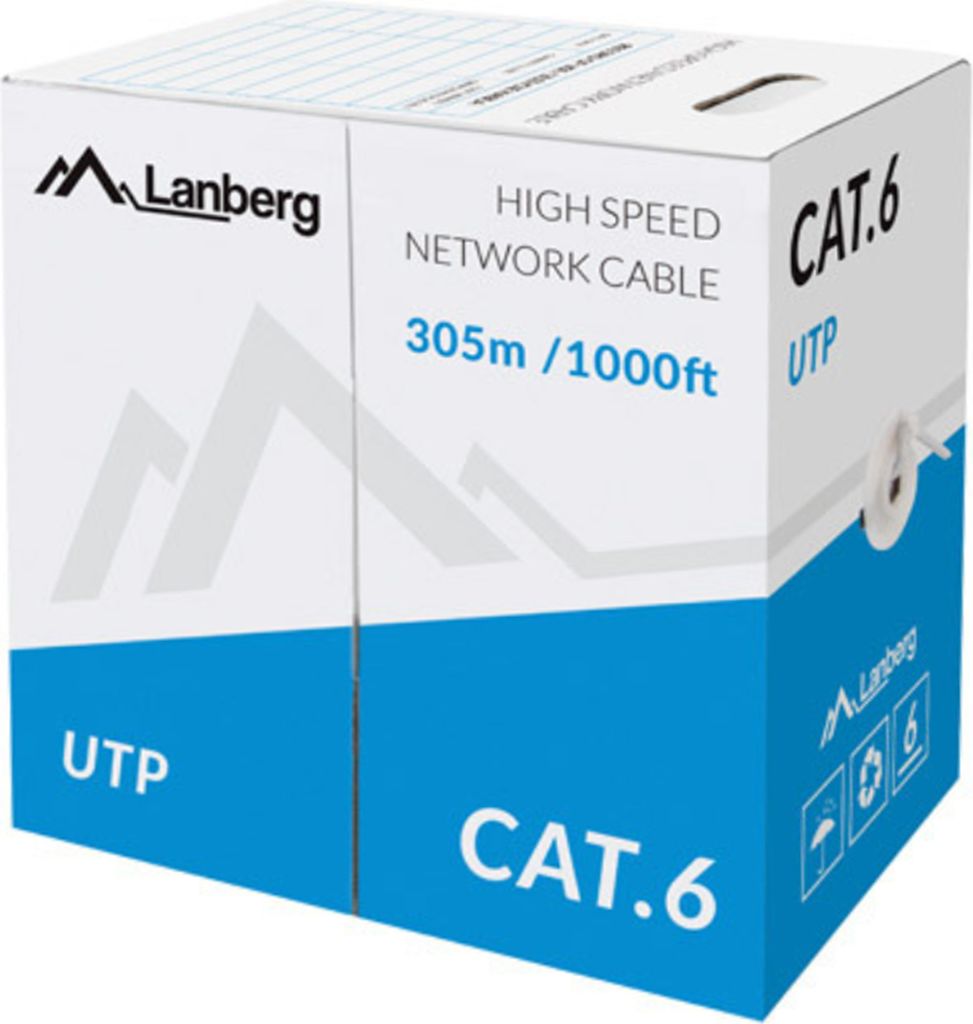 A cardboard box for a network cable.