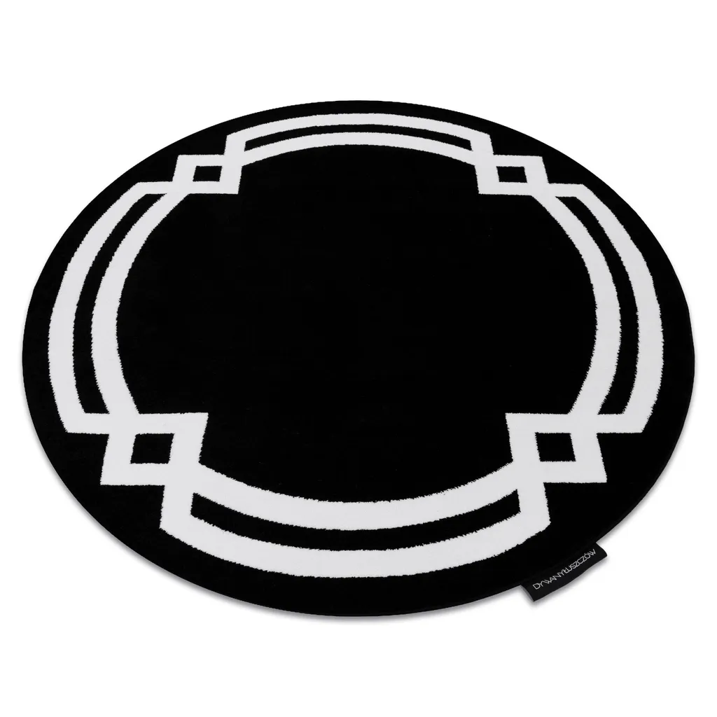 Aménager un coin lecture avec le tapis rond noir HAMPTON Lux 140 cm