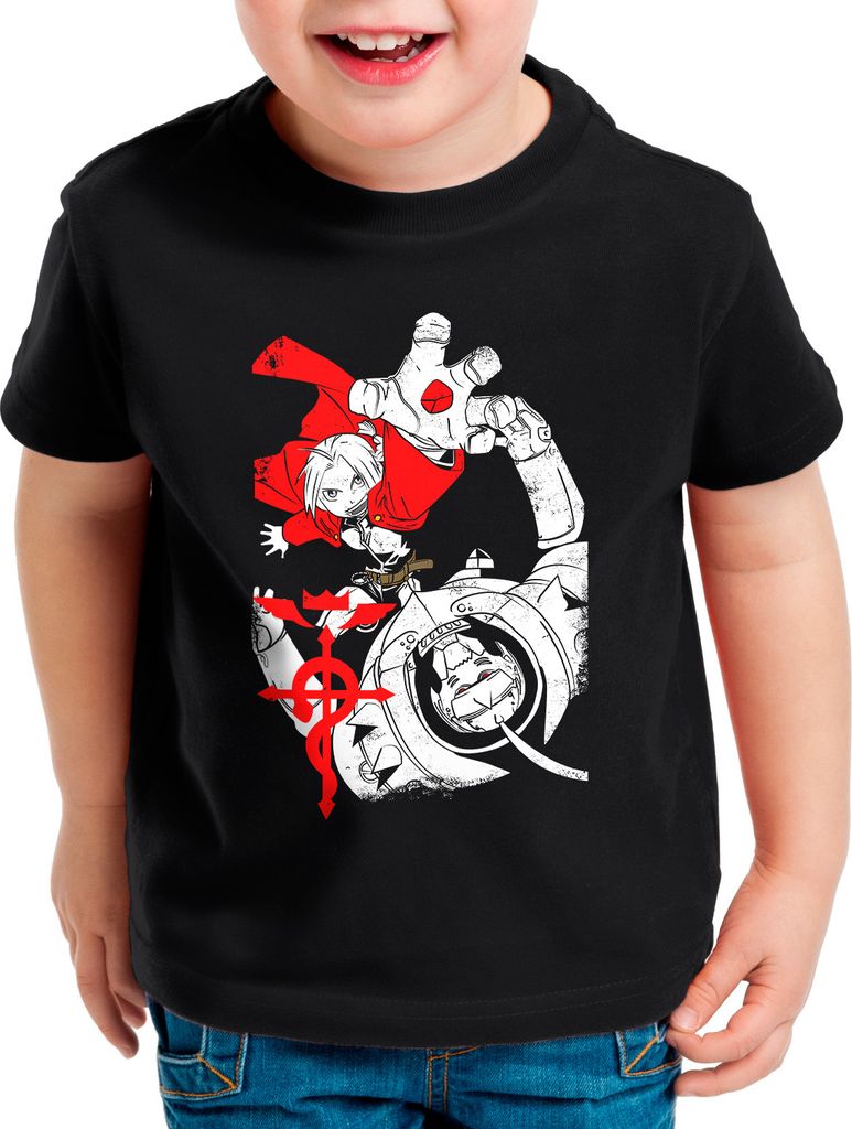 style3 Alchemist Brothers Kinder T-Shirt fullmetal japan anime cosplay roy brotherhood