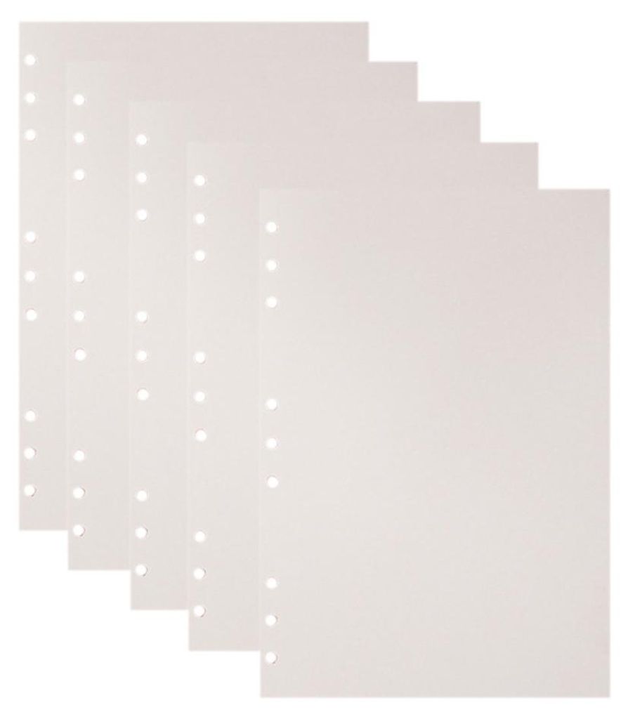 INF B5 unliniert 9 Loch Einlagepapier 80G Beige Daolin 25.6x17.9cm 5er Pack