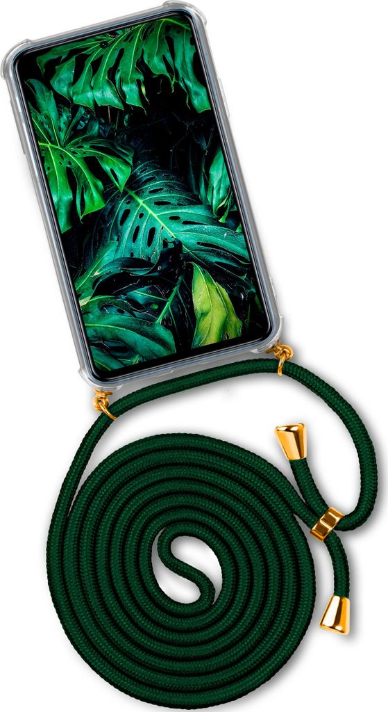TWIST-Case + TWIST-Cord für Xiaomi Redmi Note 9 Pro, Farbe:Deepest Jungle (Gold)