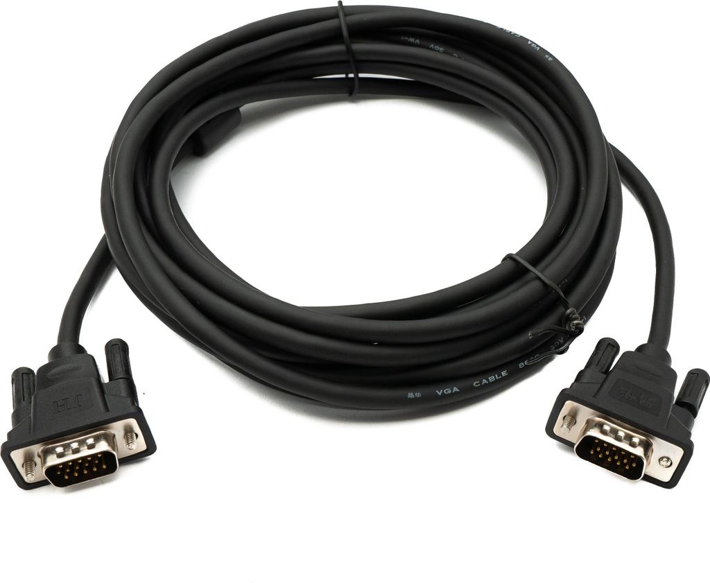 SYSTEM-S VGA Kabel 5 m HD15 Stecker zu Stecker Panel Mount Schraube DSub 15pin Adapter