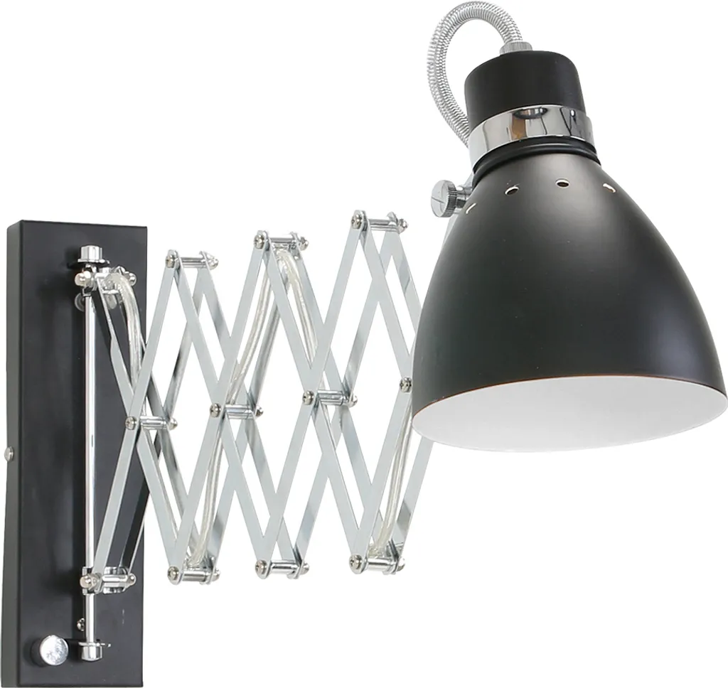Applique murale gain de place Spring noire pour éclairage précis et modulable
