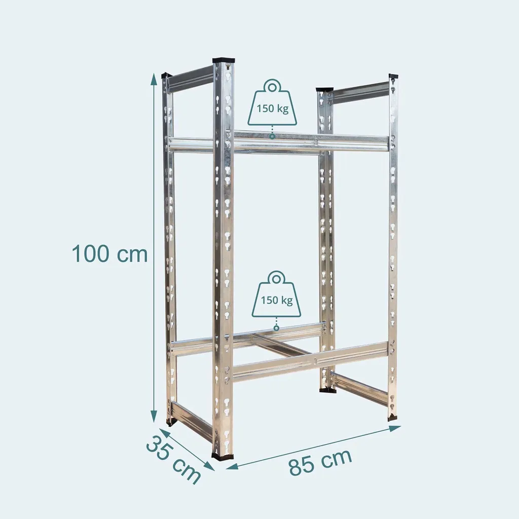 Support pour pneus hiver et été, cadre en acier modulable de garage