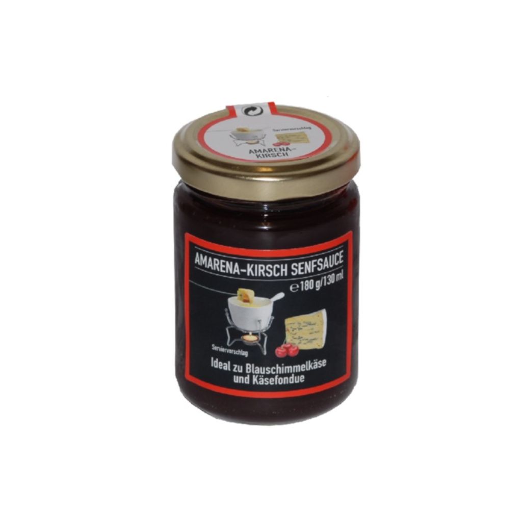 Verpackungsbild Ruwisch & Zuck Original Amarena Kirsch Senfsauce süßlich scharf 180g