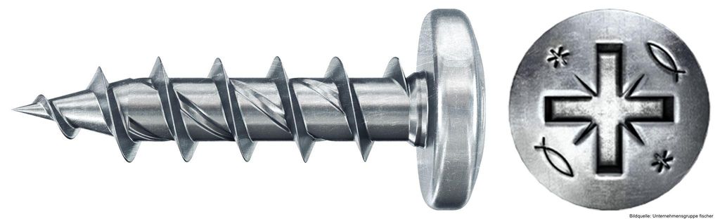 fischer Spanplattenschraube PowerFast FPF II PZF 4,5x30 BC Produktbild 