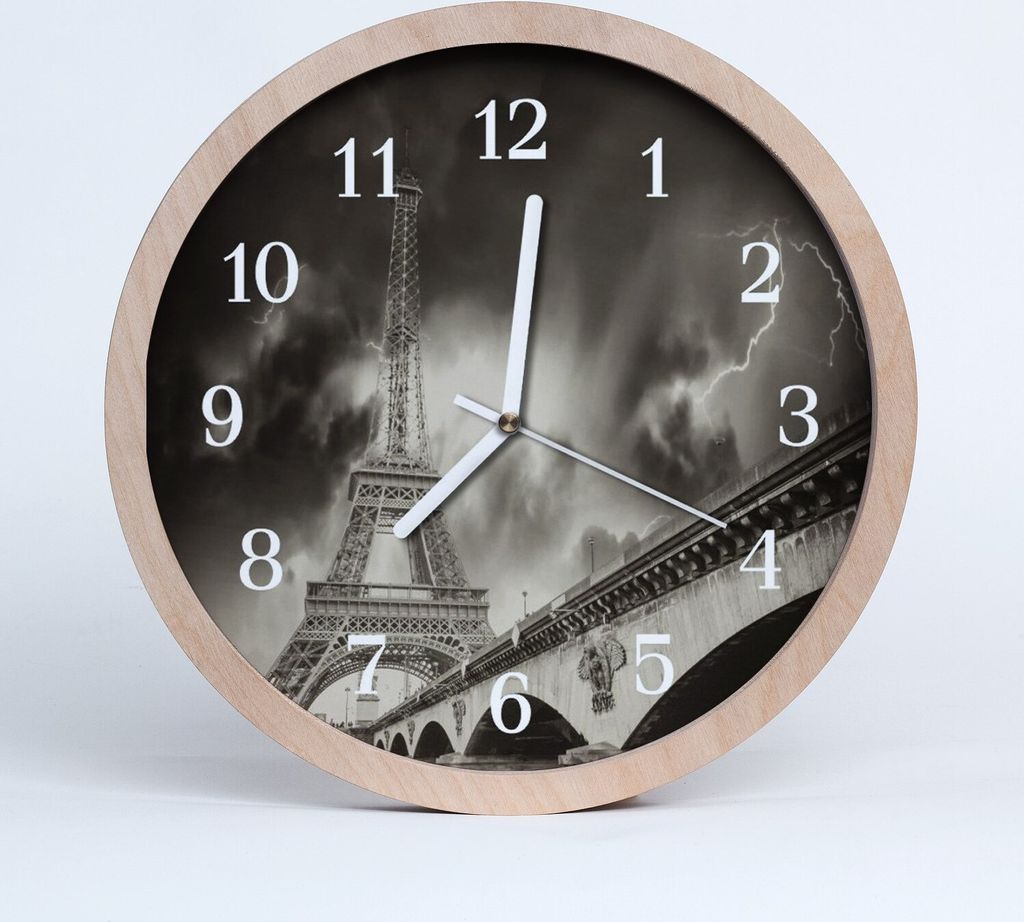 Holzuhr 30fi cm wanduhr - Paris Stadt