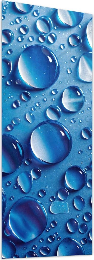 Glasbild 40x100cm in XXL für Wohnzimmer, Schlafzimmer Motiv Wassertropfen