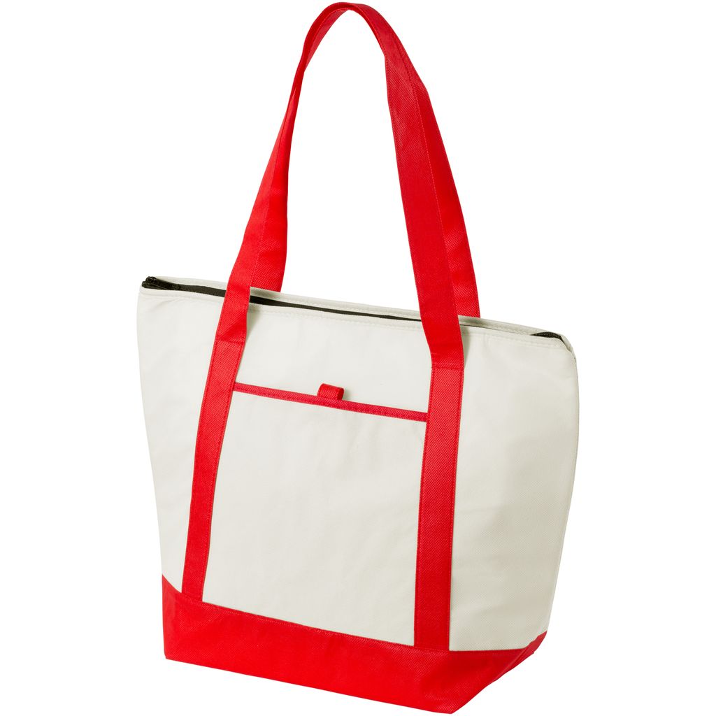 Bullet Kühltasche Lighthouse, nicht gewebt PF1327 (44,5 x 16,5 x 33 cm) (Natur/Rot)