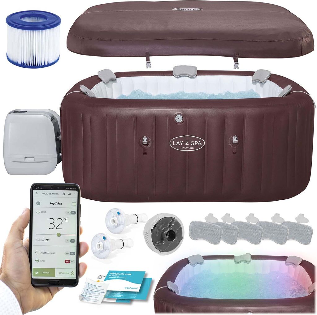 Nafukovacie SPA Lay-Z Maldives Pro 7 osôb Bestway 6001U Obrázok produktu 