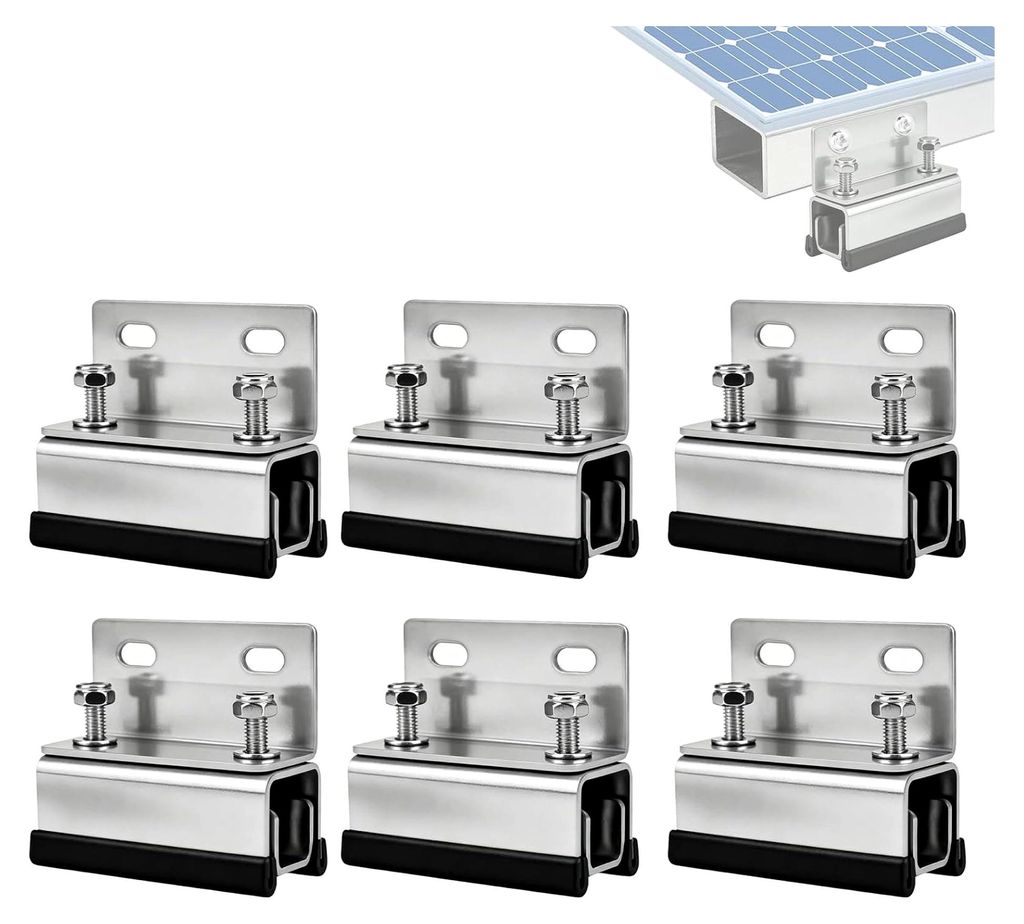 6 Stück Van Roof Rack Mount Kit, 304 Edelstahl Halterungen, Kompatibel mit ProMaster/Boxer/Ducato/Jumper Vans, Dachhalterungs-Set für Wohnmobil-S...