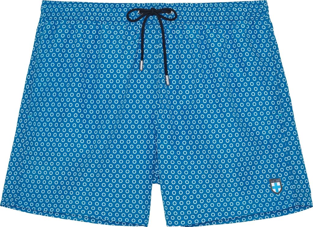 HOM Herren Badehose Badeshort Beach Boxer Lourmarin Blue Print